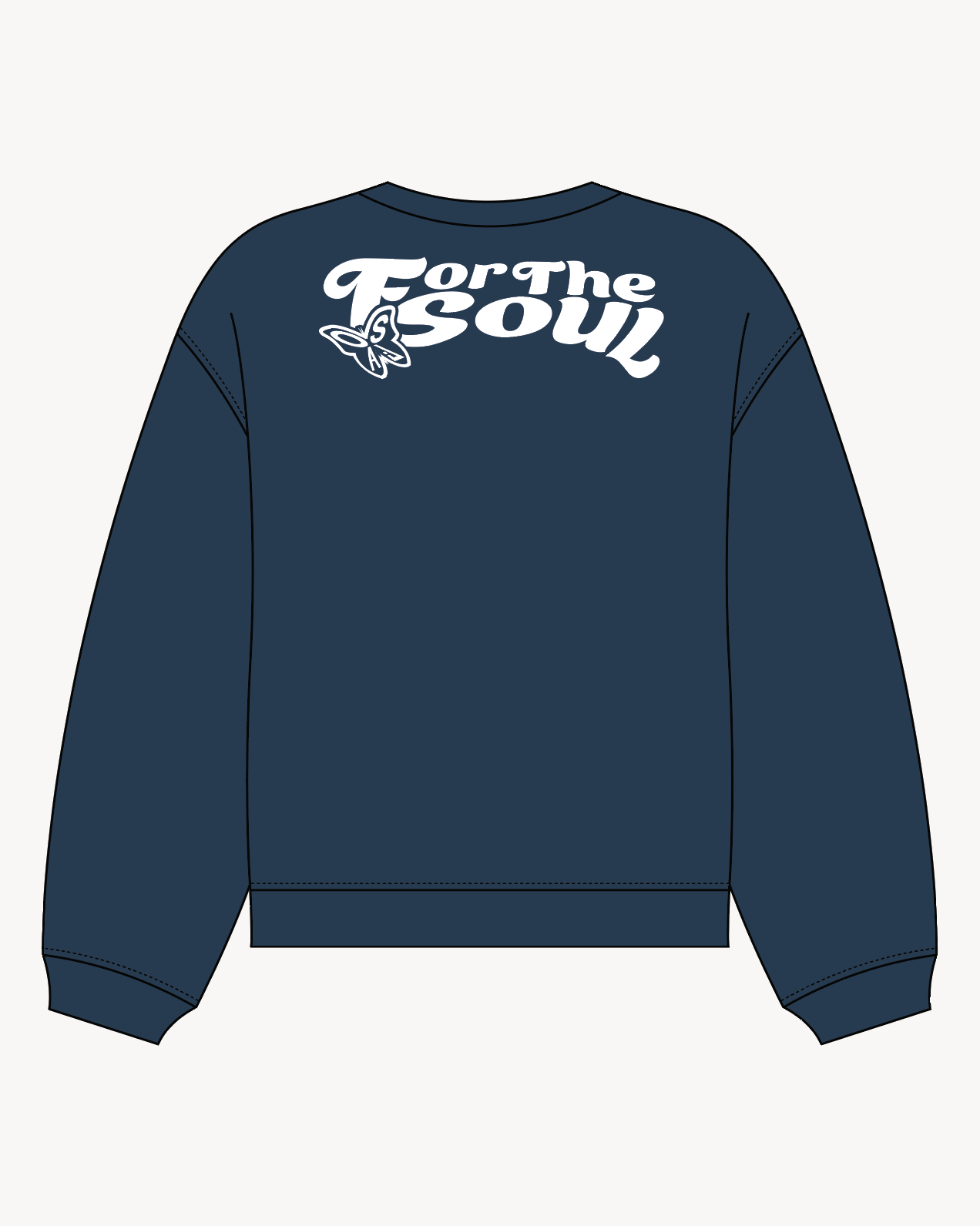 Butterfly Crewneck Sweatshirt (Lazurite) - Osai Studios