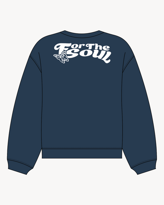 Butterfly Crewneck Sweatshirt (Lazurite) - Osai Studios