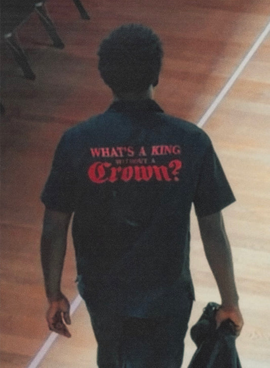 'The Crown' Camp-Collar Shirt (Black) 1 OF 1