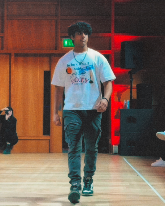 'Rookie Of The Year' Oversized Tee (White) 1 OF 1