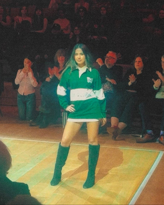 'No Way Back!' Panelled Rugby Polo (Evergreen/White) 1 OF 1