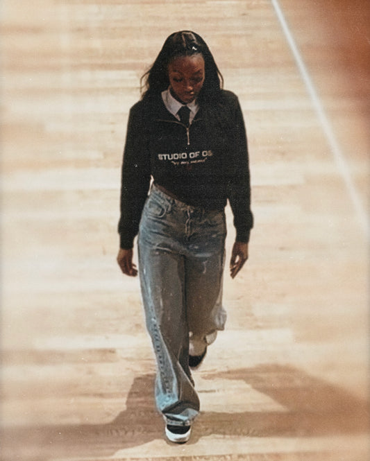 'By Any Means' Quarter Zip (Black) 1 OF 1