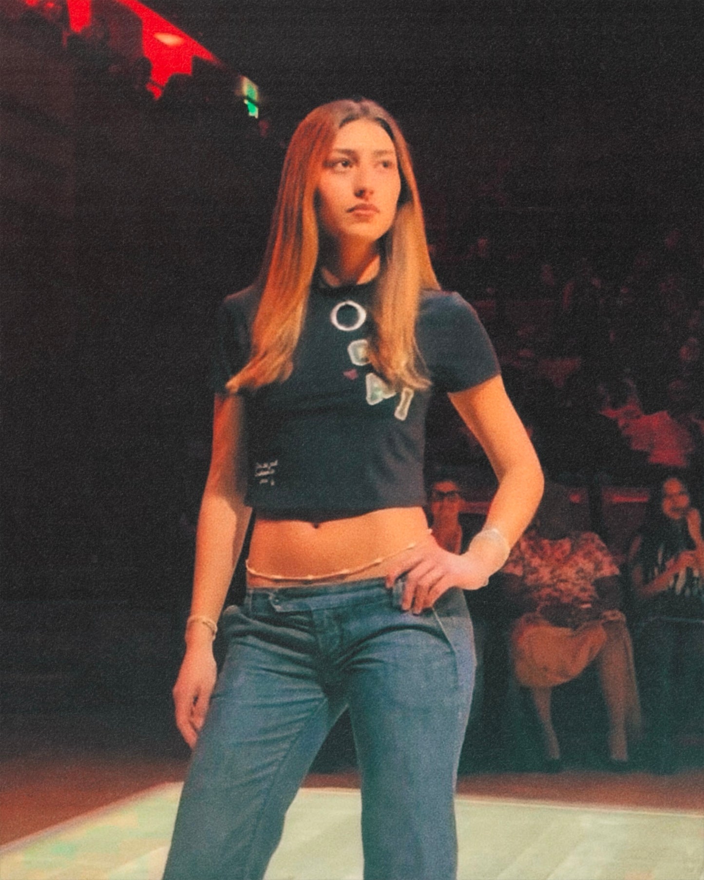 'Garden Of Osai' Fitted Women's Crop Top (Black) 1 OF 1