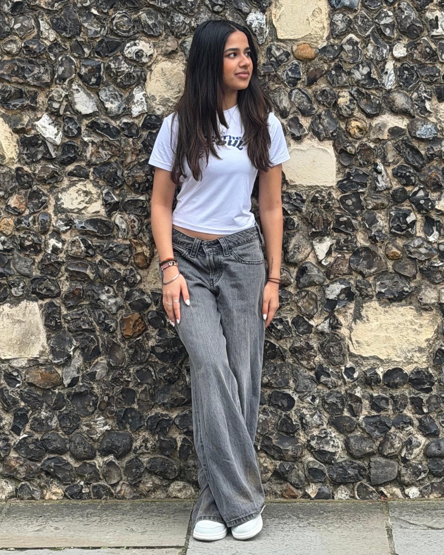 'Butterfly' Fitted Women's Tee (White)