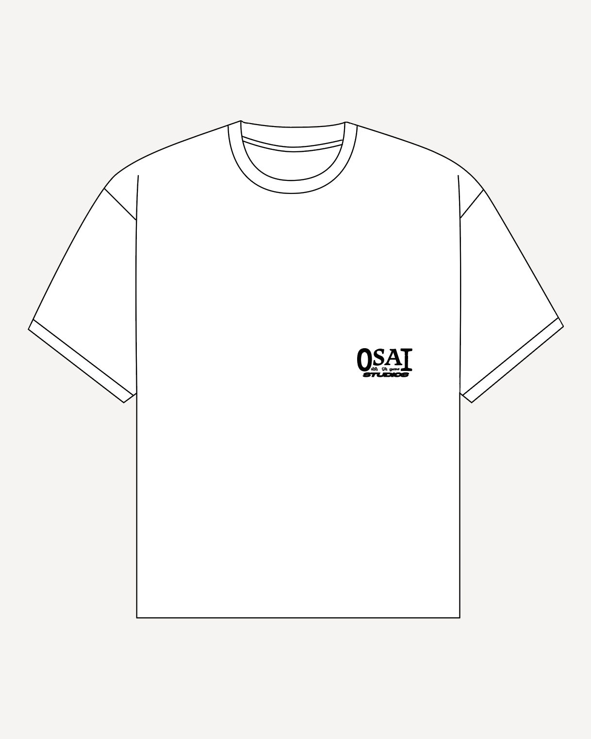 'EXTENDOWAVE' Tee (White) - Osai Studios