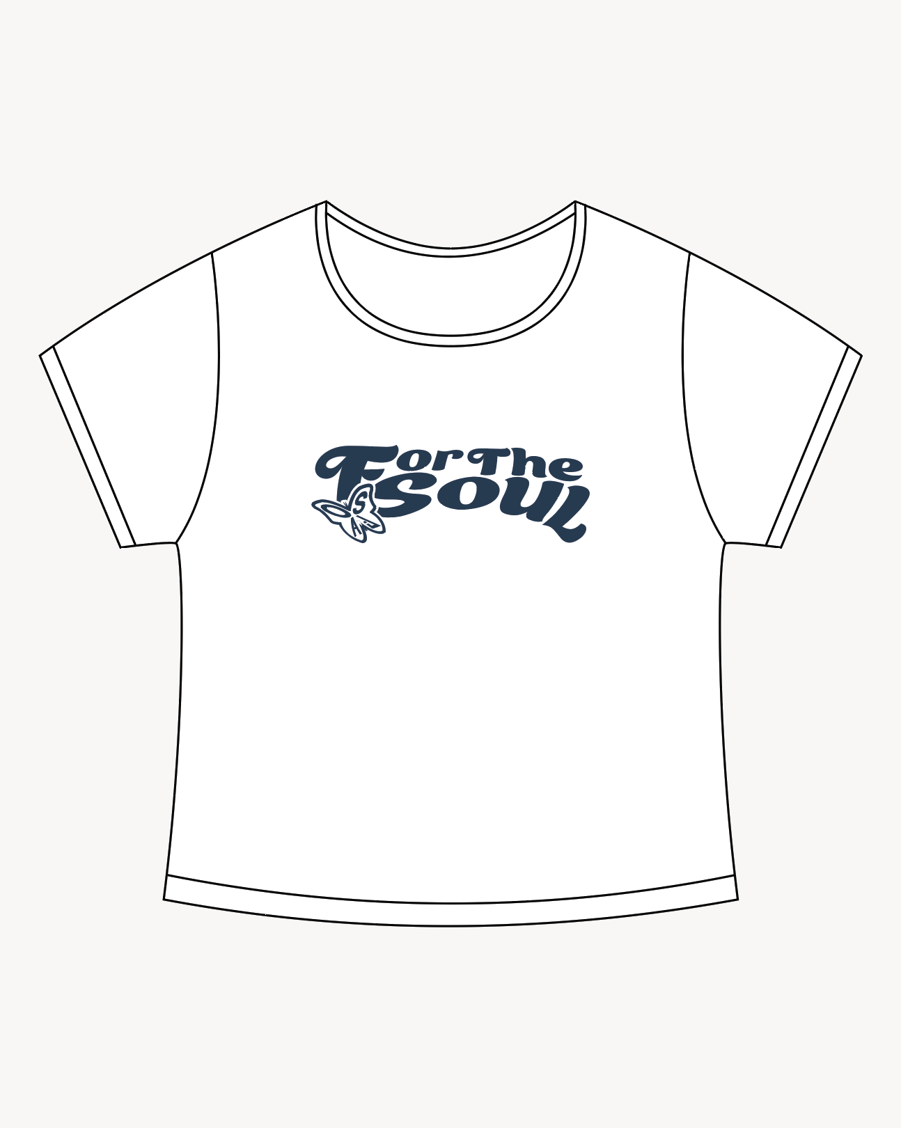 Butterfly 'Fitted' Women's Tee (White) - Osai Studios