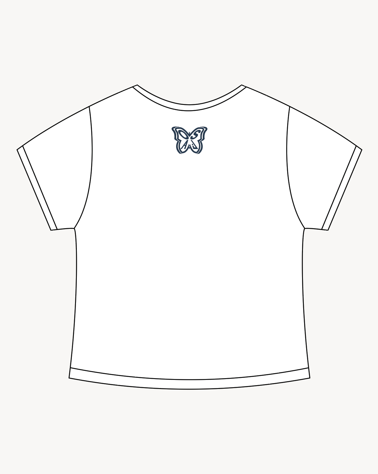 Butterfly 'Fitted' Women's Tee (White) - Osai Studios