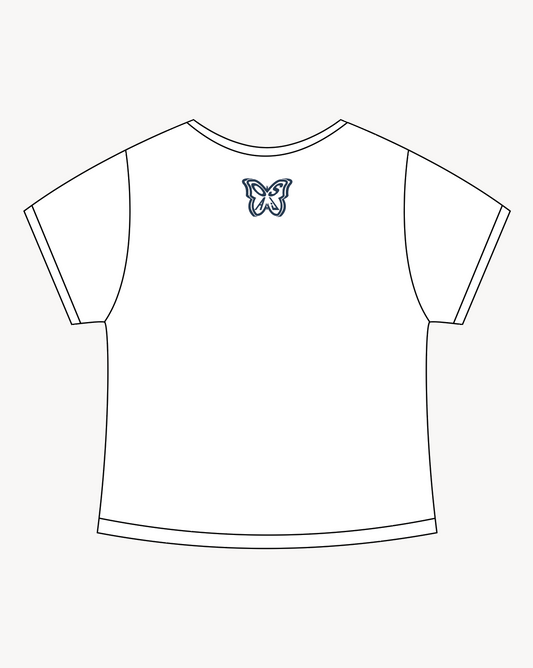 Butterfly 'Fitted' Women's Tee (White) - Osai Studios