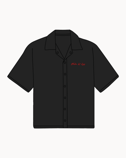 'The Crown' Camp-Collar Shirt (Black) 1 OF 1