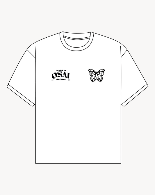Tri-chroma Oversized Tee (White) - Osai Studios
