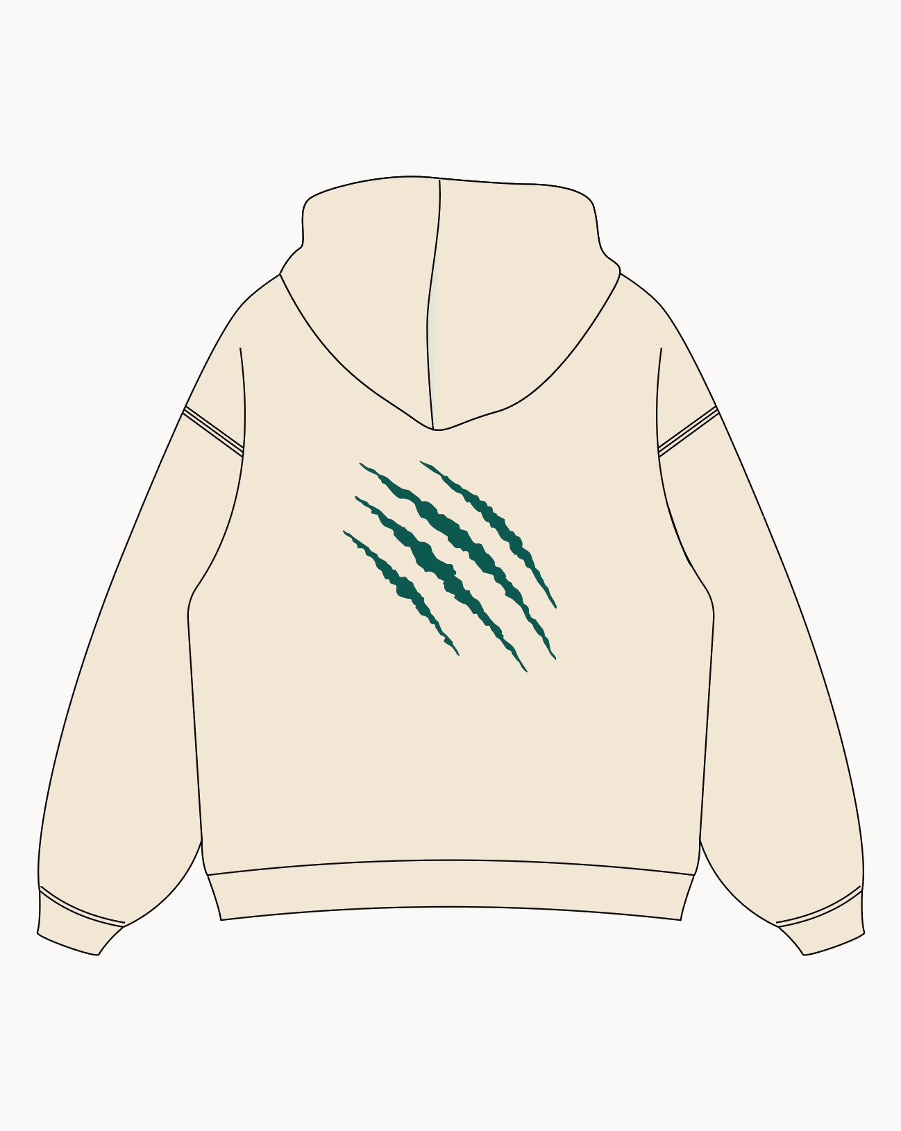 'Welcome To The Jungle' Hoodie (Beige) 1 OF 1